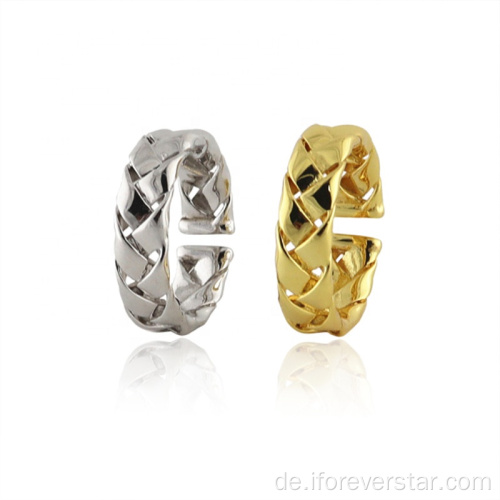 Elegante silberne Hochzeitsring-Statement-Ringe